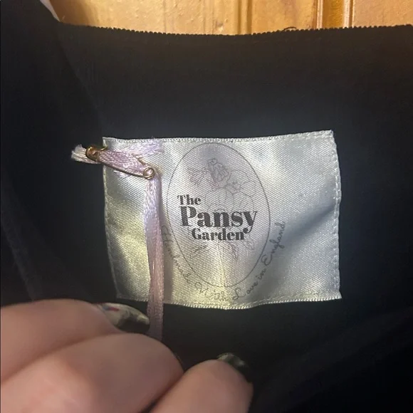 Pansy garden made by pansy ophelia dress black velvet lace NWT uk 12 us 8 - Picture 7 of 14